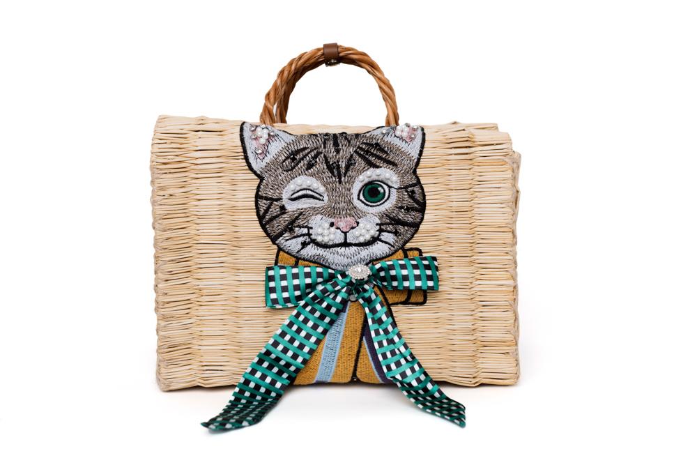 Basket Bag - Never throw the stick at the Cat